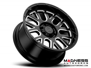Jeep Custom Wheels (1) - Black Rhino - 20 x 9.5 - Prismo - Gloss Black w/ Milled Spokes